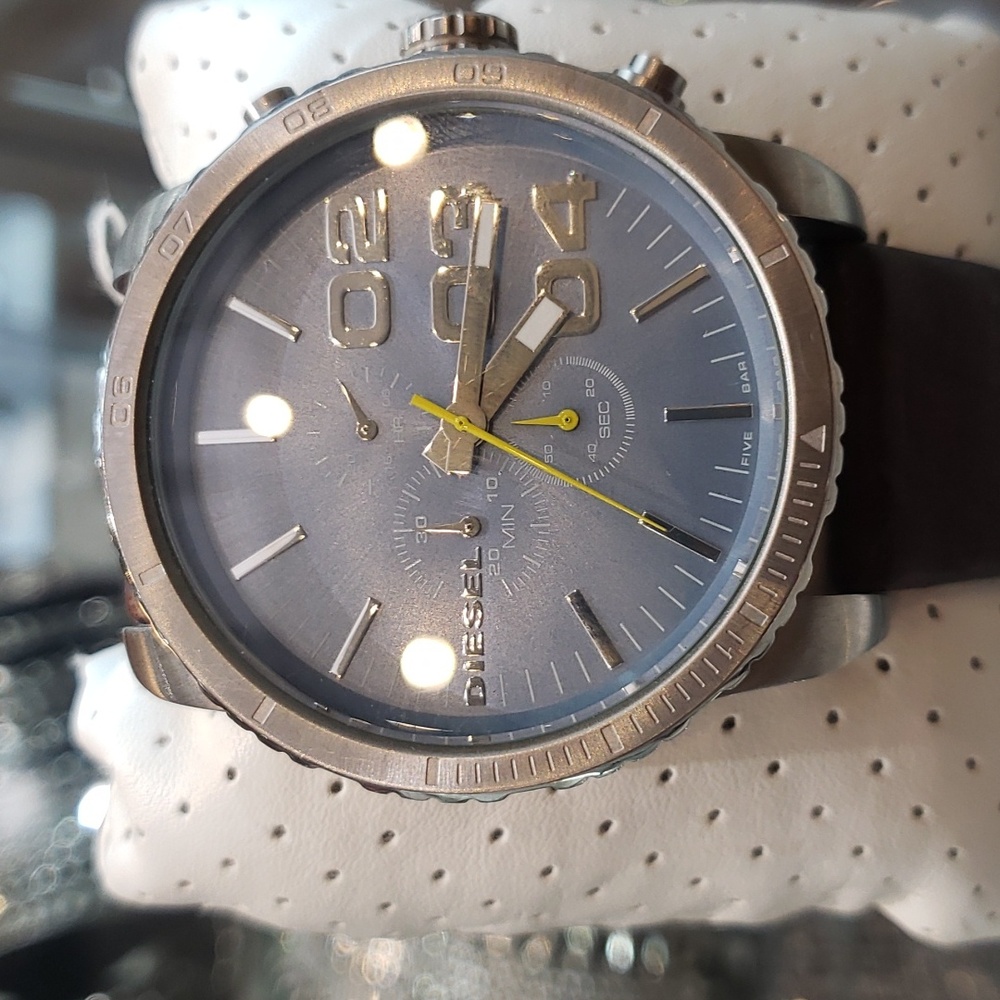 Diesel Double Down Chronograph Blue Dial Men's Watch